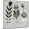 Geo Feathers IV Zentangle-Sara Zieve Miller-Mounted Art Print