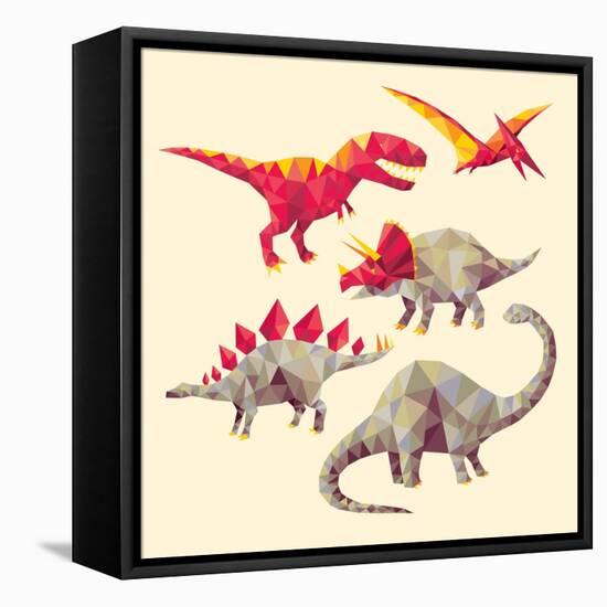 Geo Saurs-Michael Buxton-Framed Stretched Canvas