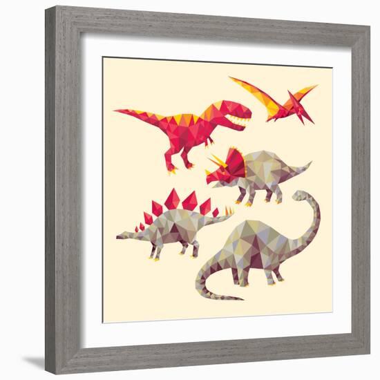 Geo Saurs-Michael Buxton-Framed Art Print