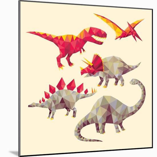 Geo Saurs-Michael Buxton-Mounted Art Print