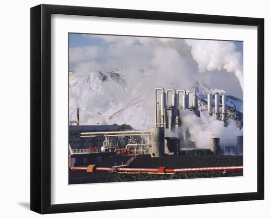 Geo-Thermal Power Plant, Svartsengi, Iceland-Kim Hart-Framed Photographic Print