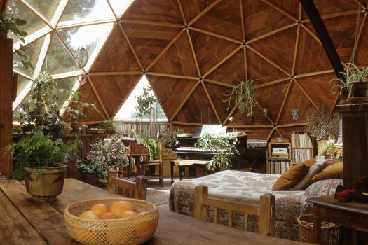 Geodesic Dome House Designed by Cathedralite Domes for Dr Charles Bingham,  Fresno, CA, 1972' Photographic Print - John Dominis 