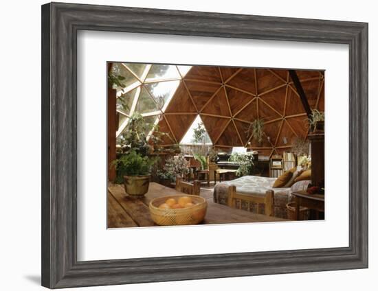 Geodesic Dome House Designed by Cathedralite Domes for Dr Charles Bingham, Fresno, CA, 1972-John Dominis-Framed Photographic Print