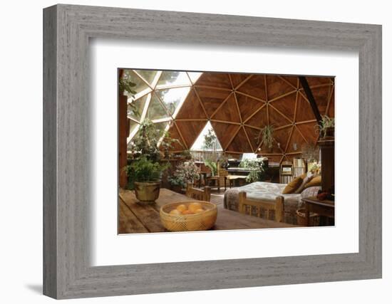 Geodesic Dome House Designed by Cathedralite Domes for Dr Charles Bingham, Fresno, CA, 1972-John Dominis-Framed Photographic Print