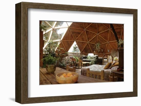 Geodesic Dome House Designed by Cathedralite Domes for Dr Charles Bingham, Fresno, CA, 1972-John Dominis-Framed Photographic Print