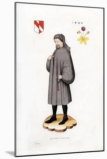 Geoffrey Chaucer, 1402-Henry Shaw-Mounted Giclee Print