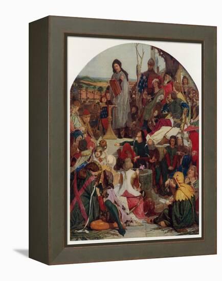 Geoffrey Chaucer at the Court of King Edward III of England-Ford Madox Brown-Framed Premier Image Canvas