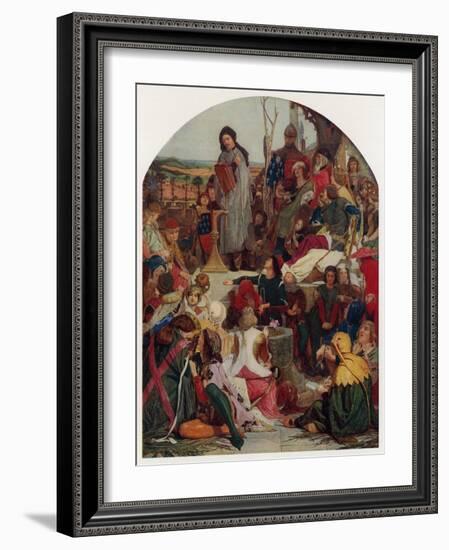 Geoffrey Chaucer at the Court of King Edward III of England-Ford Madox Brown-Framed Giclee Print