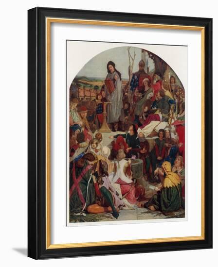 Geoffrey Chaucer at the Court of King Edward III of England-Ford Madox Brown-Framed Giclee Print