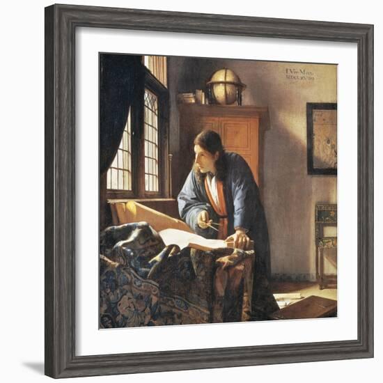 Geographer, 1669-Johannes Vermeer-Framed Giclee Print