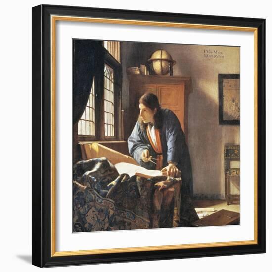 Geographer, 1669-Johannes Vermeer-Framed Giclee Print