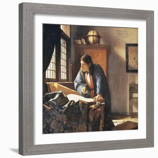 Geographer, 1669-Johannes Vermeer-Framed Premium Giclee Print