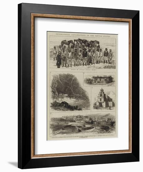 Geographical Explorations in the United States-null-Framed Giclee Print