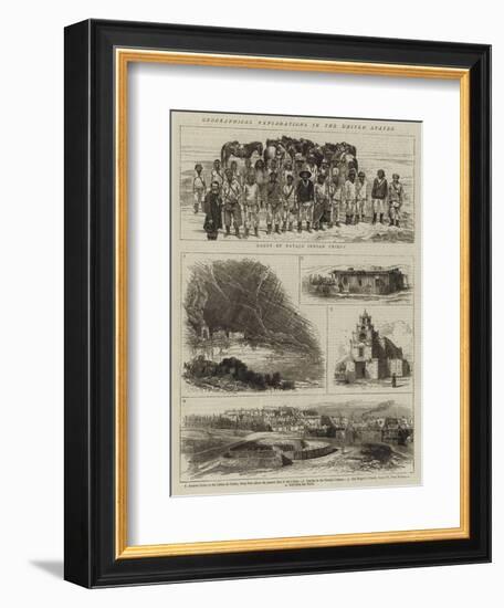 Geographical Explorations in the United States-null-Framed Giclee Print