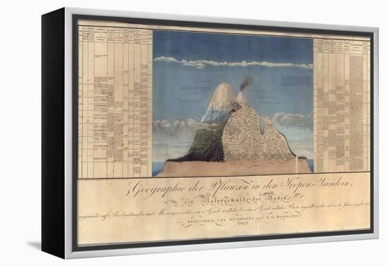 Geography of Plants in Tropical Countries, a Study of the Andes, Drawn by Schoenberger and…-Friedrich Alexander, Baron Von Humboldt-Framed Premier Image Canvas