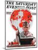 "Geography," Saturday Evening Post Cover, September 29, 1923-Elbert Mcgran Jackson-Mounted Giclee Print