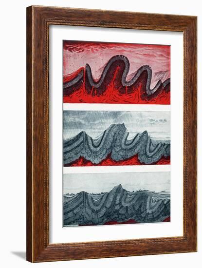 Geologic Crumpling-Science Source-Framed Giclee Print