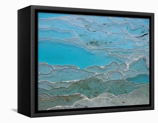 Geological Formations of the Hot Springs, Pammukkale, Turkey-Darrell Gulin-Framed Premier Image Canvas