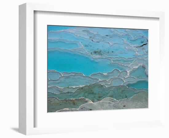 Geological Formations of the Hot Springs, Pammukkale, Turkey-Darrell Gulin-Framed Photographic Print