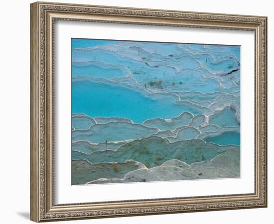 Geological Formations of the Hot Springs, Pammukkale, Turkey-Darrell Gulin-Framed Photographic Print