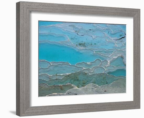 Geological Formations of the Hot Springs, Pammukkale, Turkey-Darrell Gulin-Framed Photographic Print