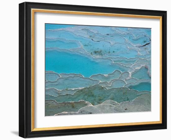 Geological Formations of the Hot Springs, Pammukkale, Turkey-Darrell Gulin-Framed Photographic Print