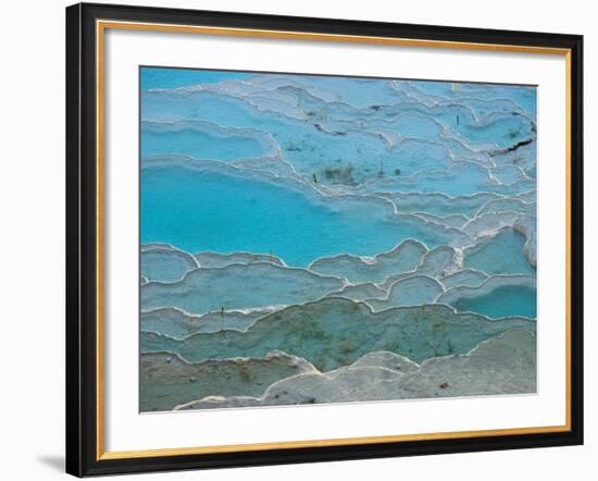 Geological Formations of the Hot Springs, Pammukkale, Turkey-Darrell Gulin-Framed Photographic Print