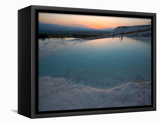 Geological Formations of the Hot Springs, Pammukkale, Turkey-Darrell Gulin-Framed Premier Image Canvas