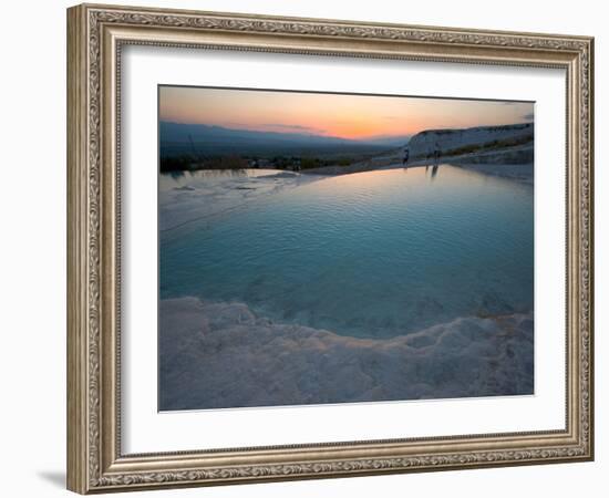 Geological Formations of the Hot Springs, Pammukkale, Turkey-Darrell Gulin-Framed Photographic Print