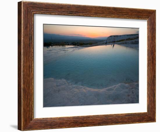 Geological Formations of the Hot Springs, Pammukkale, Turkey-Darrell Gulin-Framed Photographic Print