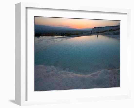 Geological Formations of the Hot Springs, Pammukkale, Turkey-Darrell Gulin-Framed Photographic Print