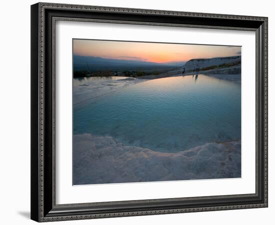 Geological Formations of the Hot Springs, Pammukkale, Turkey-Darrell Gulin-Framed Photographic Print