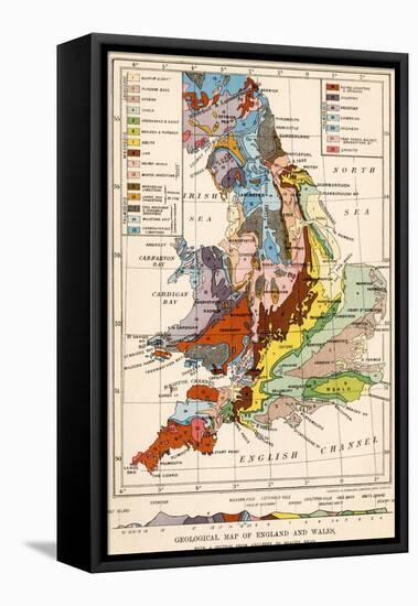 Geological Map of England and Wales-null-Framed Premier Image Canvas