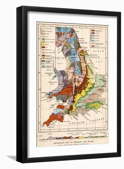 Geological Map of England and Wales-null-Framed Giclee Print