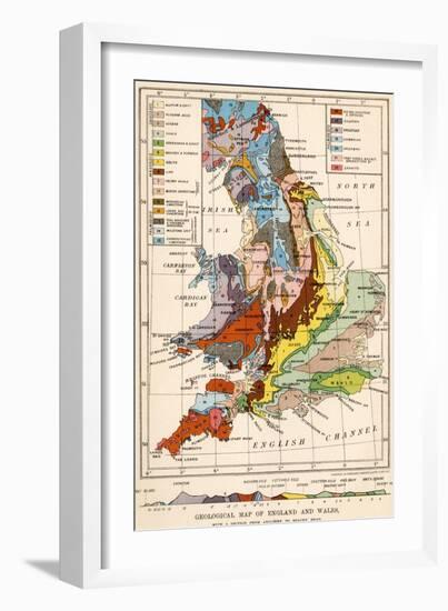 Geological Map of England and Wales-null-Framed Giclee Print