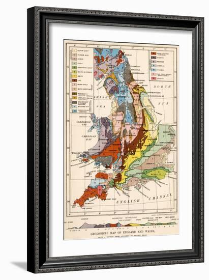 Geological Map of England and Wales-null-Framed Giclee Print