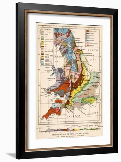 Geological Map of England and Wales-null-Framed Giclee Print