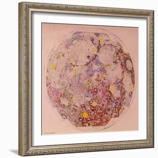 Geological Map of the Moon, 1967-null-Framed Giclee Print