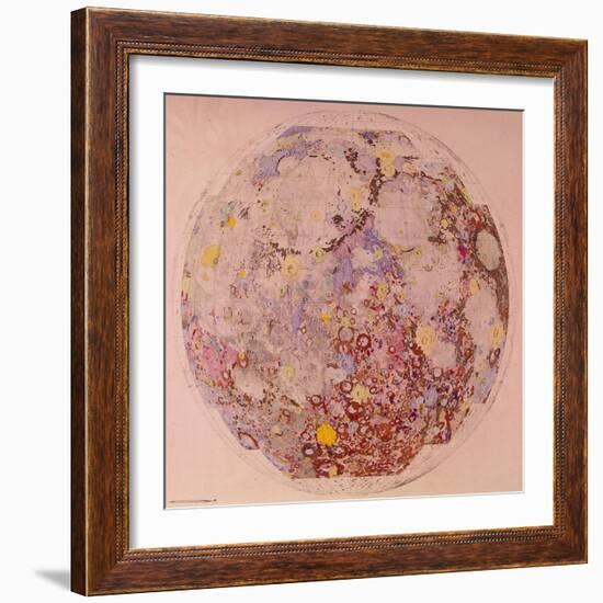 Geological Map of the Moon, 1967-null-Framed Giclee Print