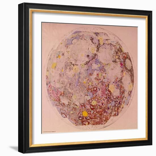 Geological Map of the Moon, 1967-null-Framed Giclee Print