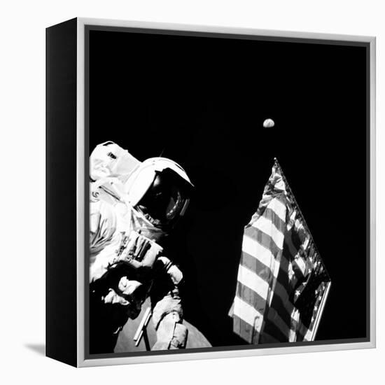 Geologist-Astronaut Harrison Schmitt, Apollo 17 Lunar Module Pilot-null-Framed Stretched Canvas