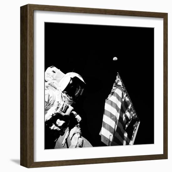 Geologist-Astronaut Harrison Schmitt, Apollo 17 Lunar Module Pilot-null-Framed Photo