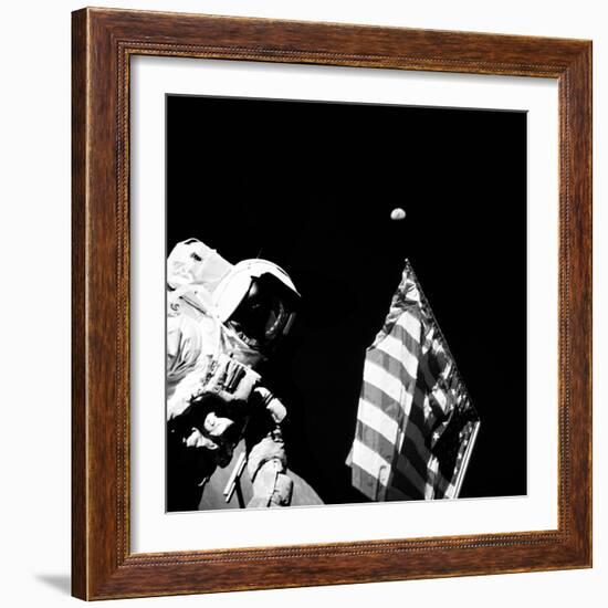 Geologist-Astronaut Harrison Schmitt, Apollo 17 Lunar Module Pilot-null-Framed Photo