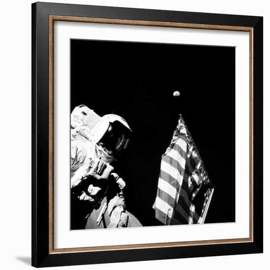 Geologist-Astronaut Harrison Schmitt, Apollo 17 Lunar Module Pilot-null-Framed Photo