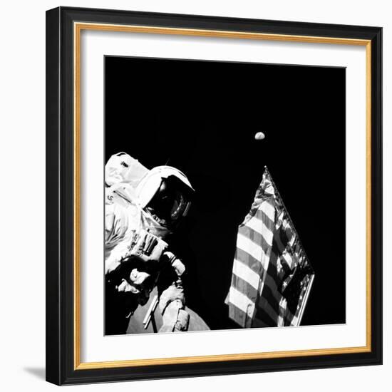 Geologist-Astronaut Harrison Schmitt, Apollo 17 Lunar Module Pilot-null-Framed Photo