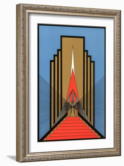Geometric Art Deco-null-Framed Art Print
