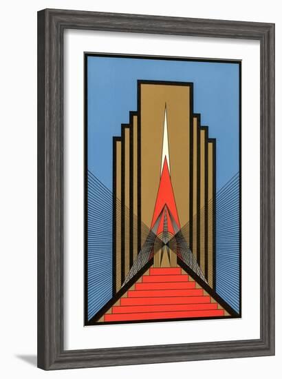 Geometric Art Deco-null-Framed Art Print