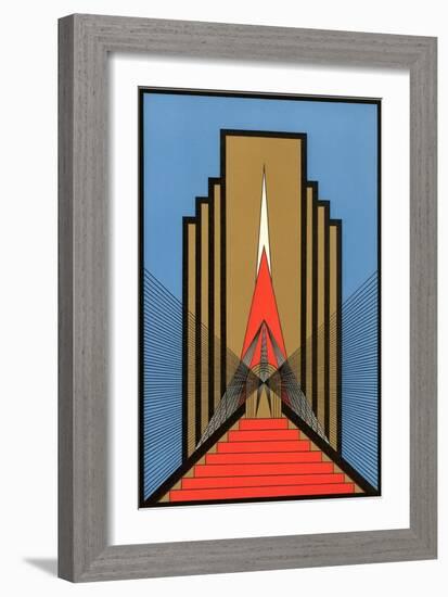 Geometric Art Deco-null-Framed Art Print