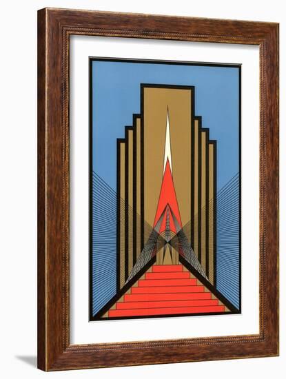 Geometric Art Deco-null-Framed Art Print