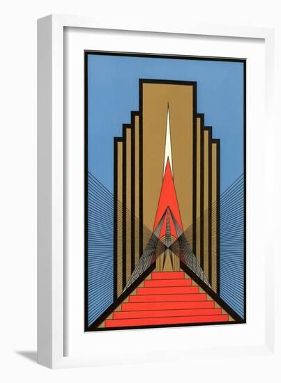 Geometric Art Deco-null-Framed Art Print